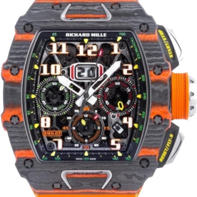 Richard Mille Limited Edition McLaren Flyback Chronograph Carbon 50mm Openworked Dial | RM11-03 (8)