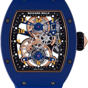 Richard Mille Chronograph Manual Winding Tourbillon TZP Ceramic Blue 48mm Openworked Dial | RM17-02 (1)