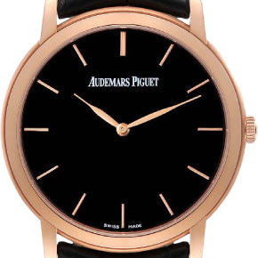 Audemars Piguet Jules Audemars Extra-Thin 41mm Black Index Rose Gold Leather | 15180OR.OO.A002CR.01