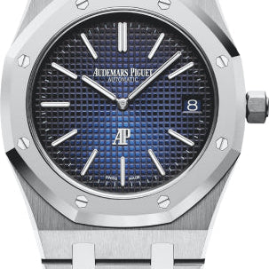 Audemars Piguet Royal Oak "Jumbo" Extra-Thin Titanium 39mm Blue Index Titanium Bracelet | 15202IP.OO.1240IP.01