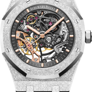 Audemars Piguet Royal Oak Frosted Gold Double Balance Wheel 41mm Openworked Slate Grey Dial | 15407BC.GG.1224BC.01