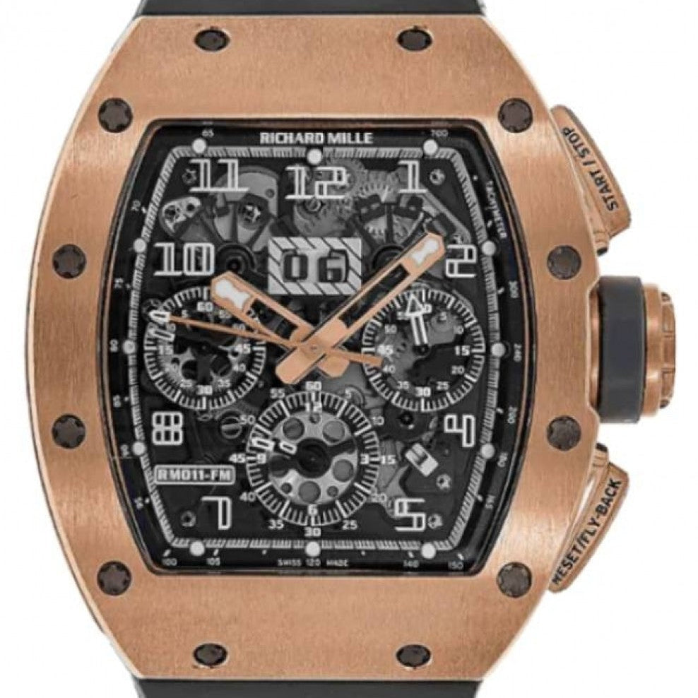 Richard Mille Automatic Flyback Chronograph Felipe Massa Boutique Edition Rose Gold RM 011