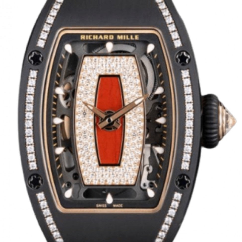 Richard Mille Automatic Winding Black Ceramic Red Lips Diamond Dial RM 07-01 - BRAND NEW
