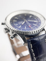 Breitling Navitimer World Stainless Steel Blue Dial 46mm Automatic Men’s A24322