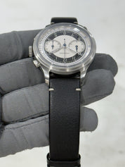 Longines Heritage Classic Chronograph Automatic Silver and Black Dial Mens Watch