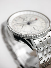 Breitling Navitimer World Stainless Steel White Dial 46mm Automatic Men’s A24322