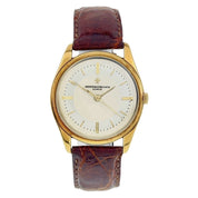 Vacheron Constantin 18k Gold 34mm Manual Wild Silver Dial Men's Watch 6509
