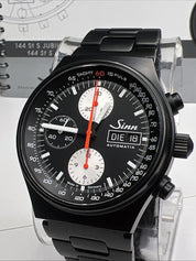 Sinn MODEL 144 Black PVD  60th Anniversary Day Date Chronograph w/ Box & Papers