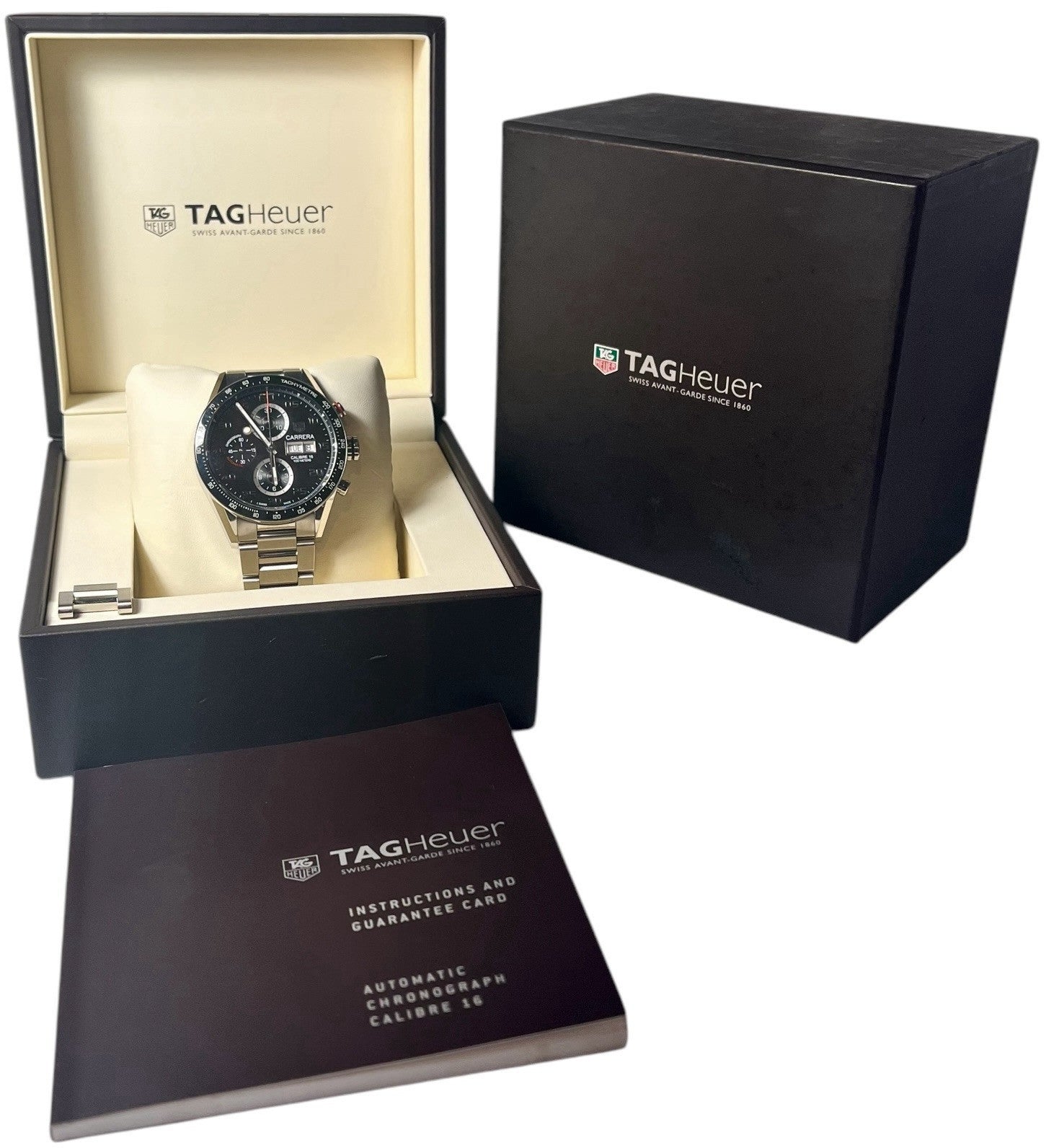 Tag Heuer Carrera Stainless Steel Black Dial 43mm Automatic Men’s Watch CV2A1R