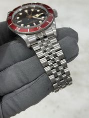 2/2024 Tudor Black Bay Men's Red Bezel Black Dial 41mm Automatic Watch