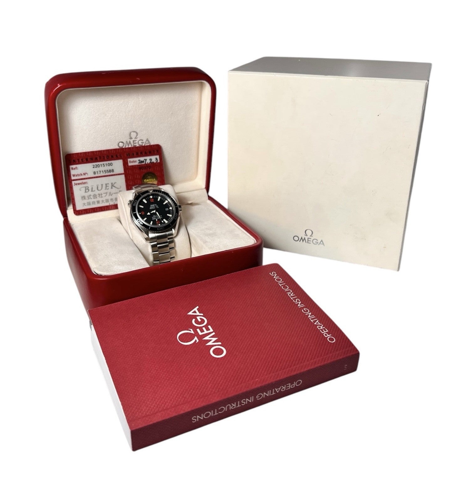 Omega Seamaster Stainless Steel Black Dial 42mm Automatic Mens Watch 2201.51.00