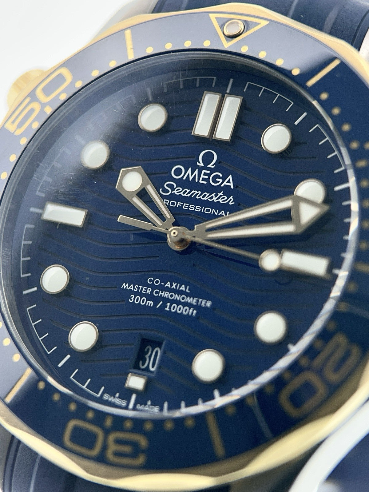 Omega Seamaster Diver Gold Steel Blue Dial 42mm Automatic 210.22.42.20.03.001