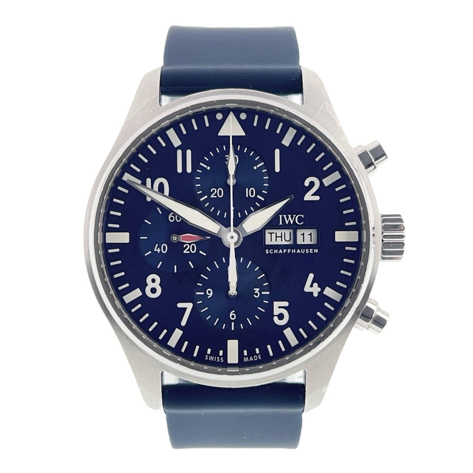 IWC Pilot Chronograph Steel Blue Dial 43mm Automatic Men’s Watch IW377714