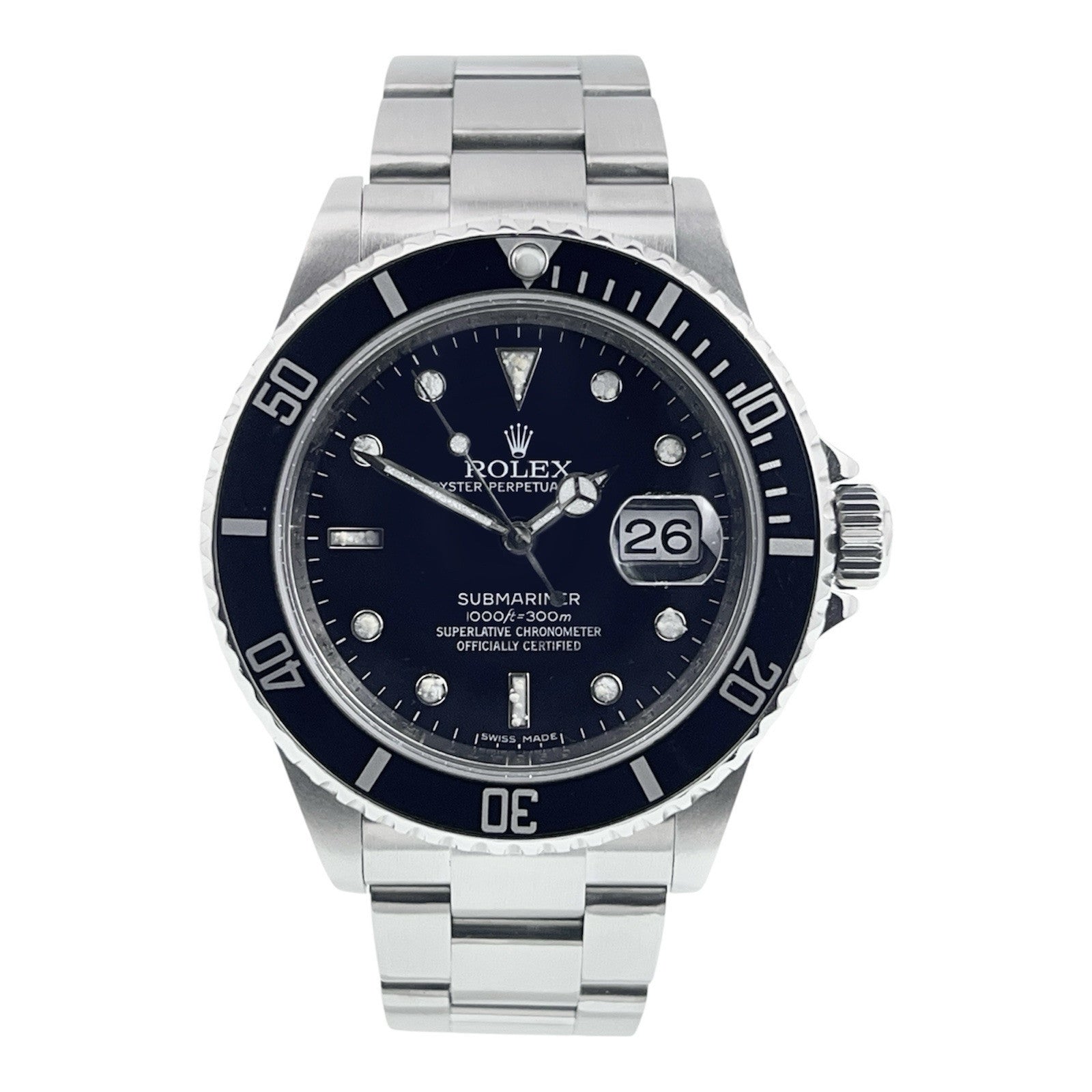 Rolex Submariner Date Stainless Steel Black Dial 40mm Auto. Men’s Watch 16610T