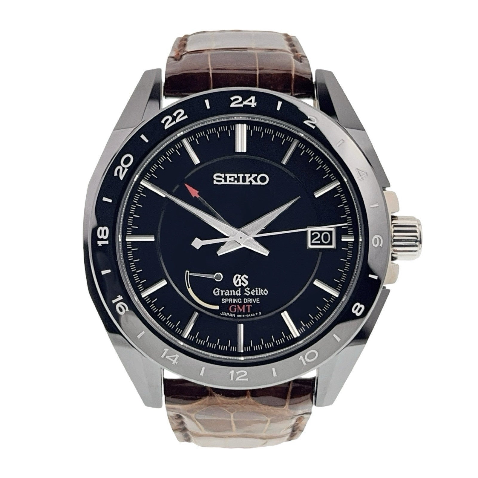 Grand Seiko Spring Drive Ceramic Black Dial GMT Limited Edition Watch SBGE037