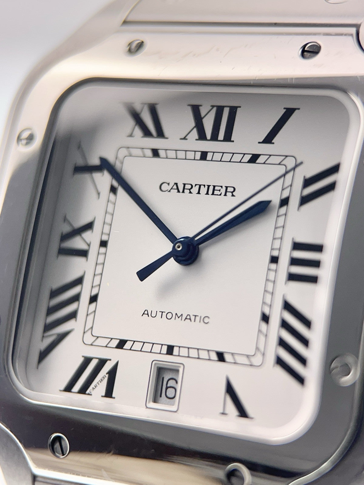 Cartier Santos Stainless Steel Silver Dial 39mm Automatic Men's Watch WSSA0018