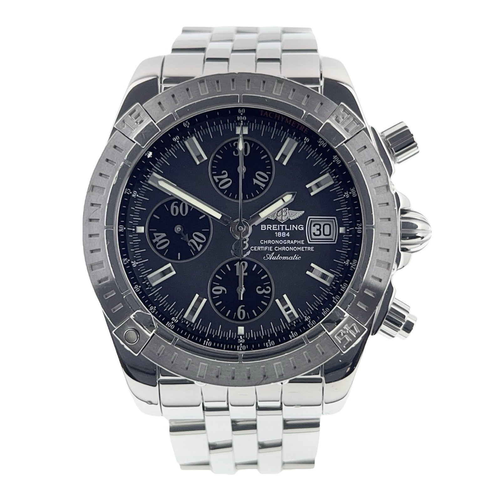 Breitling Chronomat Evolution Stainless Steel Grey Dial 44mm Watch A13356