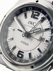 IWC Ingenieur Dual Time Steel Silver Dial 43mm Automatic Men's Watch IW324404