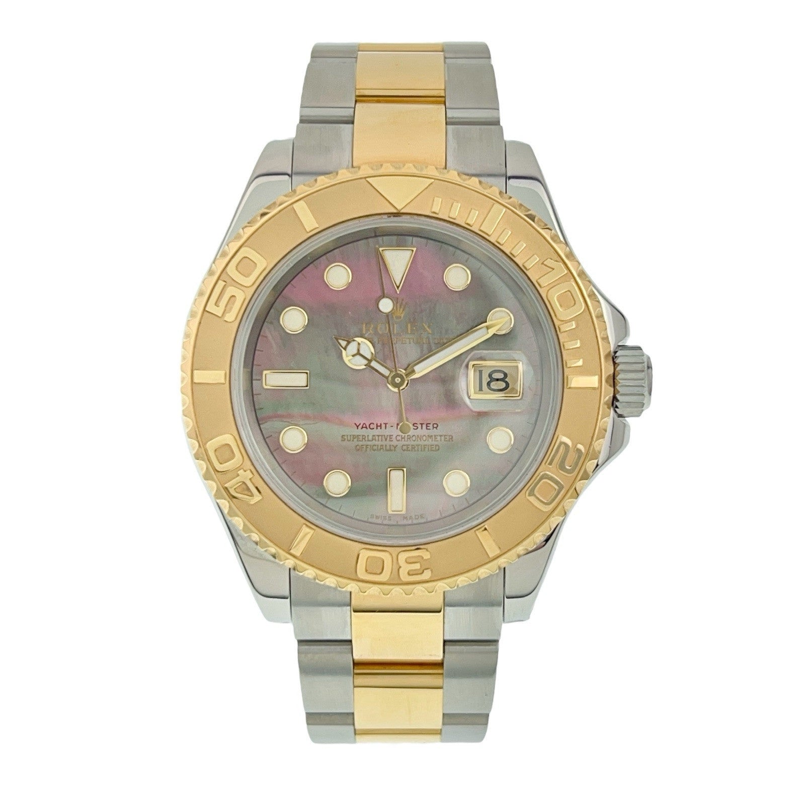 Rolex Yacht-Master Two Tone Mother Of Pearl Dial 40mm Automatic Mens Watch 16623