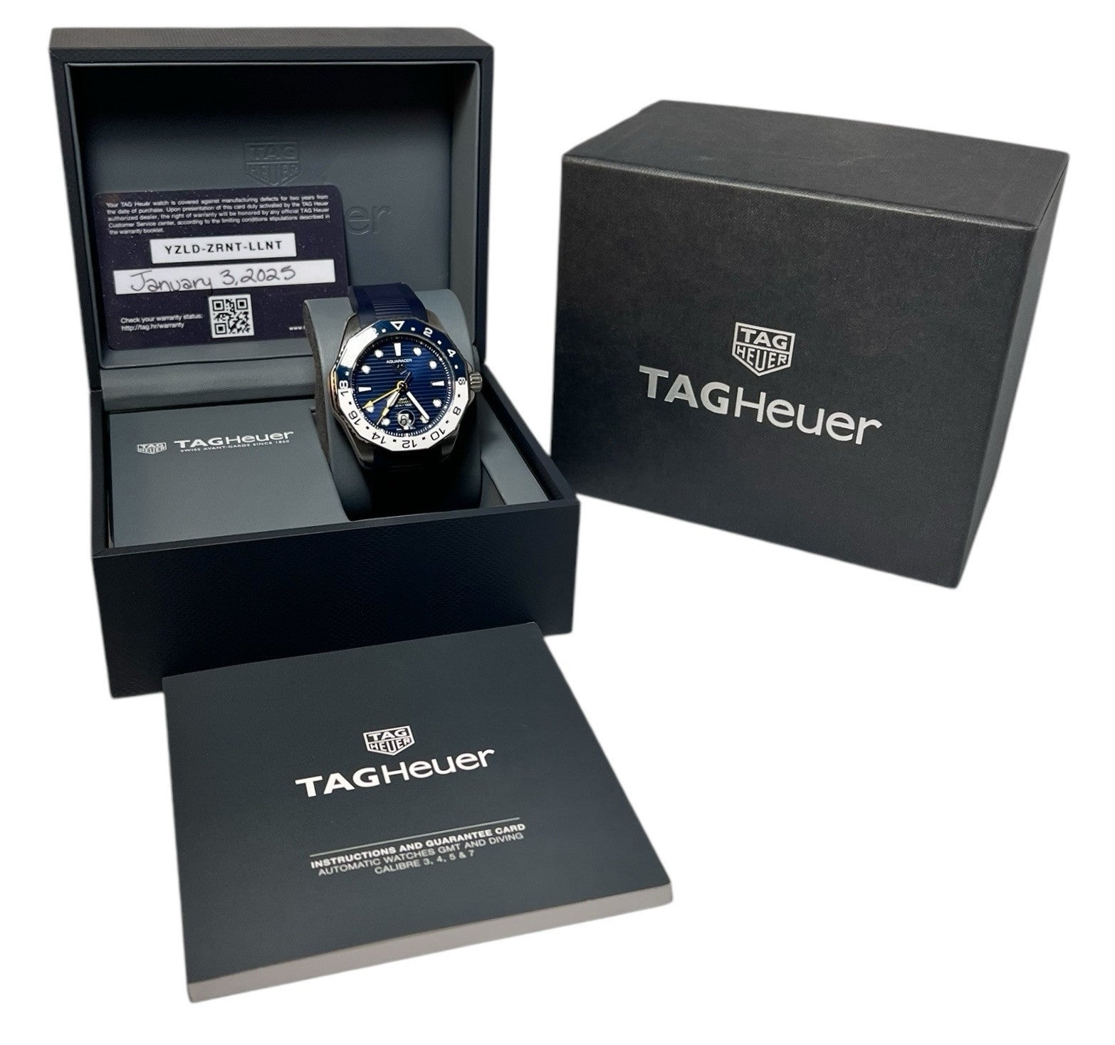 Tag Heuer Aquaracer Stainless Steel Blue Dial 43mm Automatic Mens Watch WBP2010