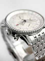 Breitling Navitimer World Stainless Steel White Dial 46mm Automatic Men’s A24322