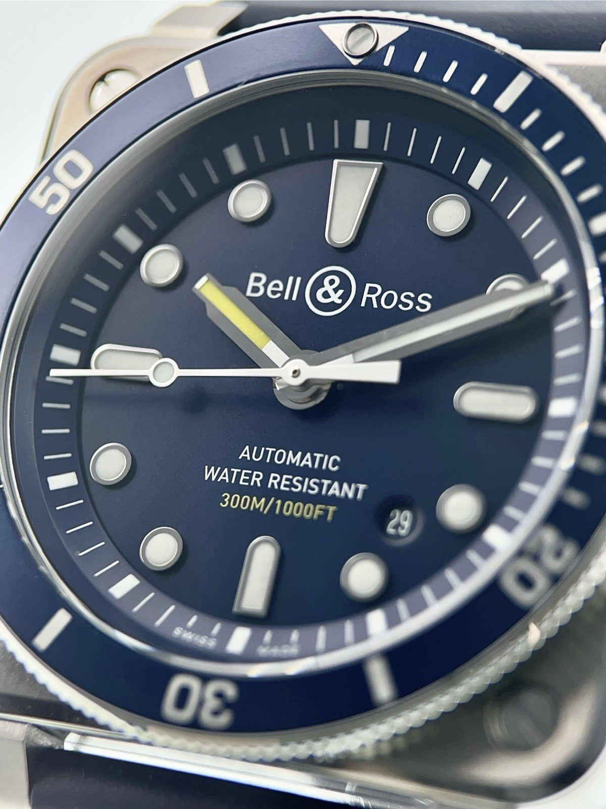 Bell & Ross Stainless Steel Blue Dial 42mm Automatic Movement Mens Watch BR03-92
