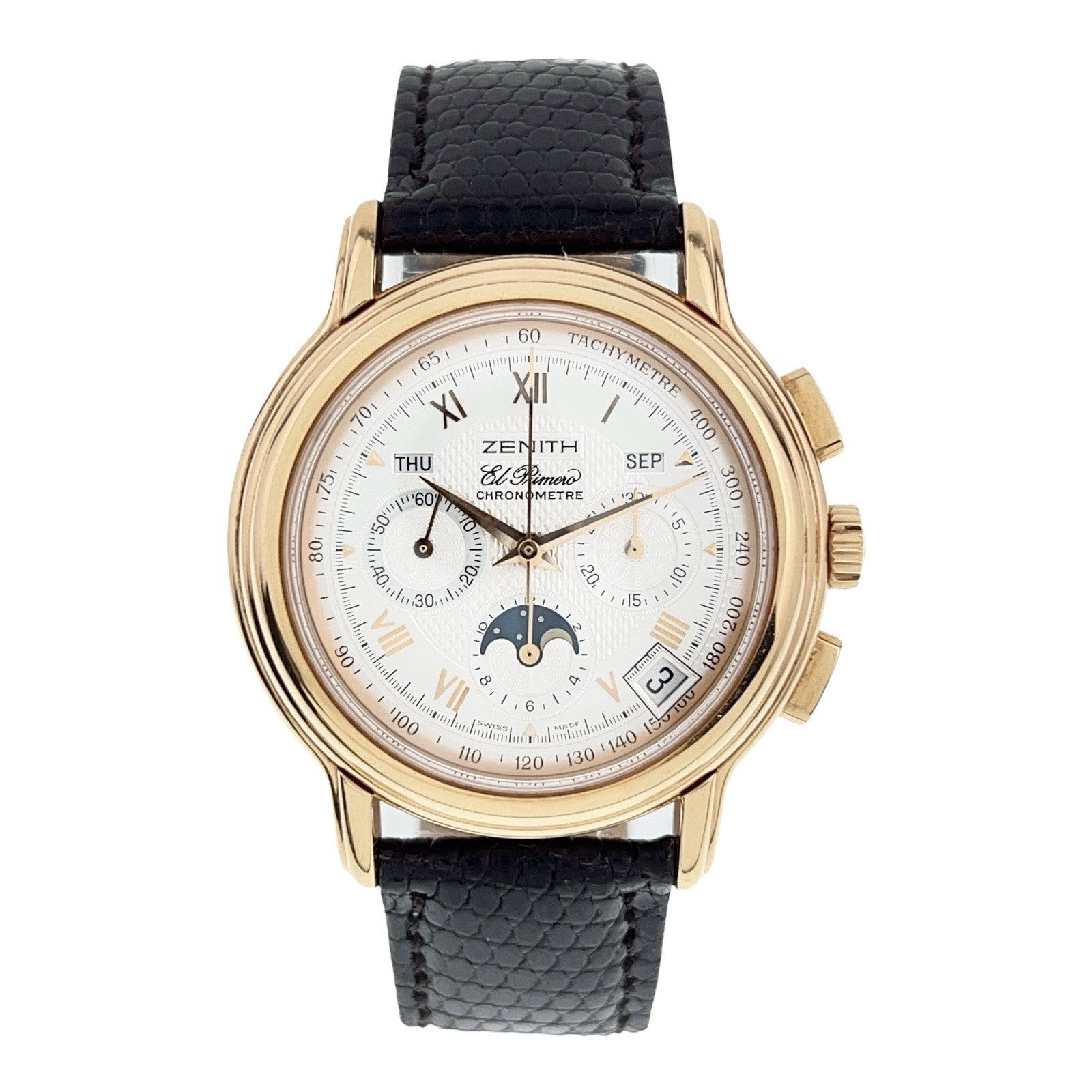 Zenith El Primero 18k Rose Gold Silver Dial 40mm Auto Men’s Watch 17.0240.410