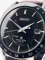 Grand Seiko Spring Drive Ceramic Black Dial GMT Limited Edition Watch SBGE037