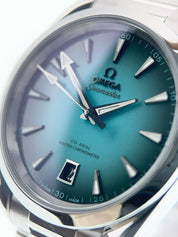 NEW 2025 Omega Seamaster Steel Turquoise Dial 41mm Watch  220.10.41.21.03.006