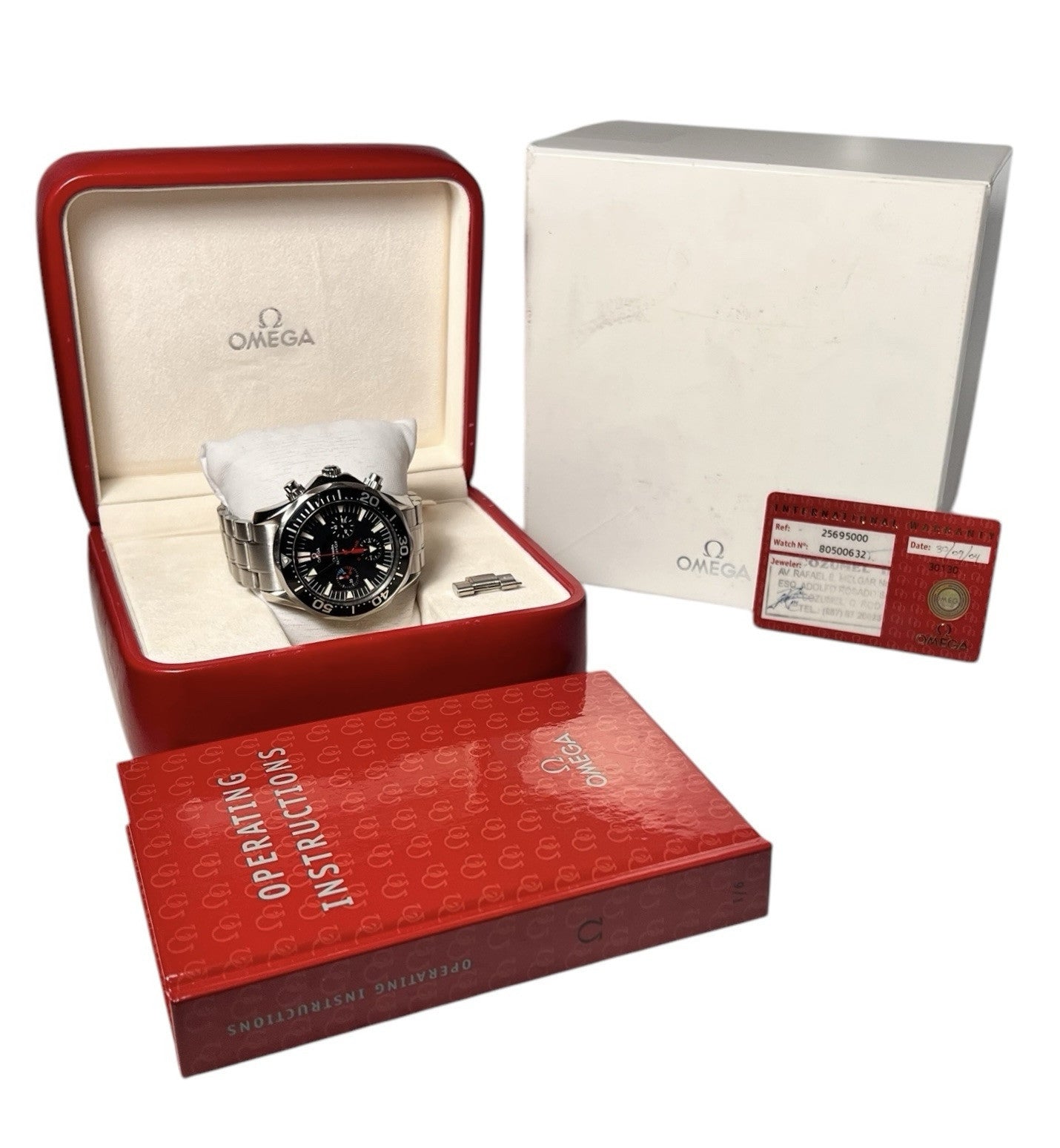 Omega Seamaster Stainless Steel Black Dial 44mm Automatic Men’s Watch 2569.50.00