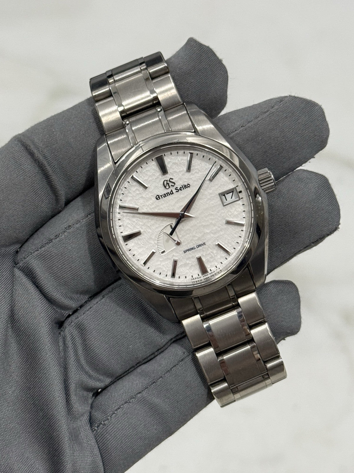 Grand Seiko Spring Drive Snowflake Date Watch SBGA211 Titanium Watch