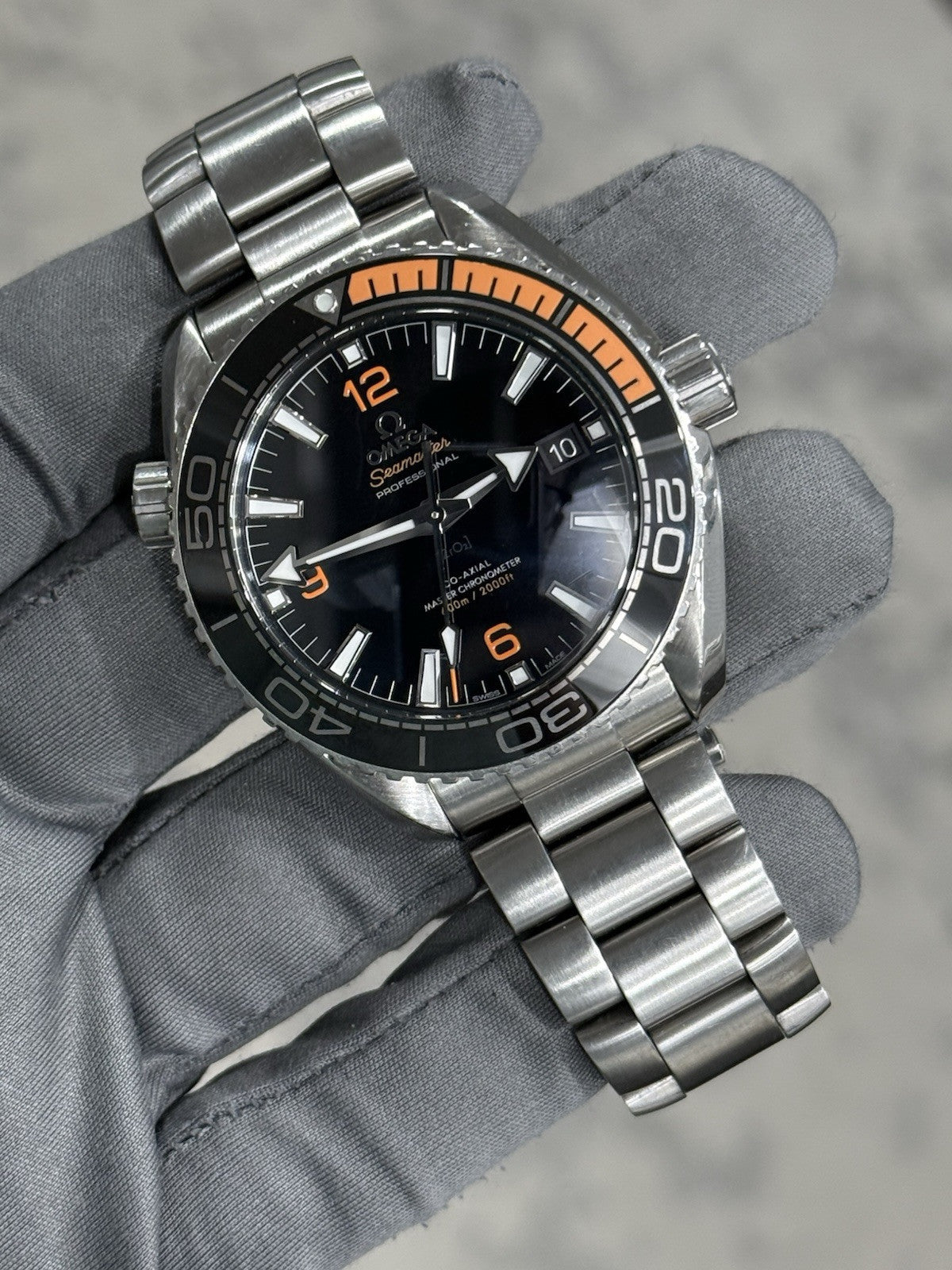 Omega Seamaster Planet Ocean Black/Orange Ceramic Watch 215.30.44.21.01.002