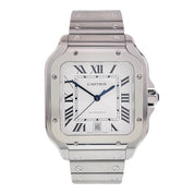 2023 Cartier Santos Large Steel Silver Dial 39mm Automatic Men's Watch WSSA0018
