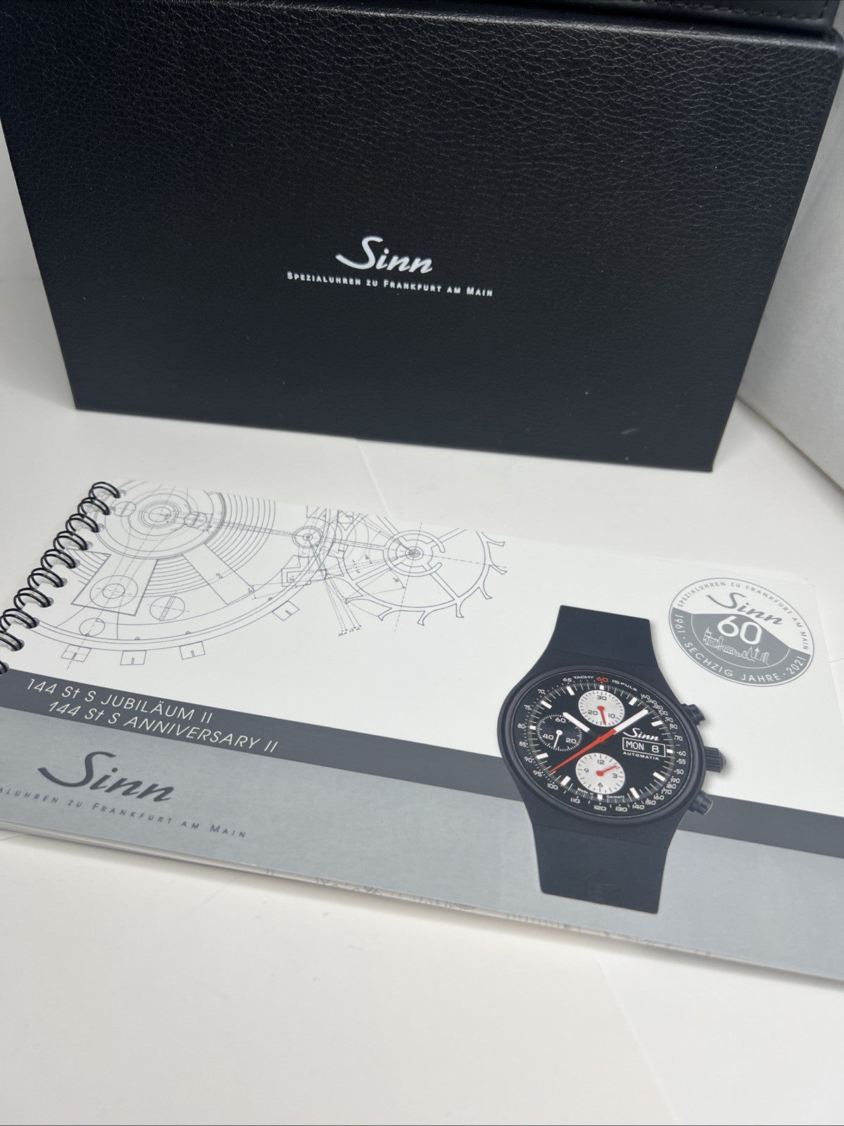 Sinn MODEL 144 Black PVD  60th Anniversary Day Date Chronograph w/ Box & Papers