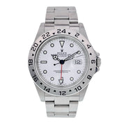 Rolex Explorer II Stainless Steel White Dial 40mm Automatic Mens Watch 16570