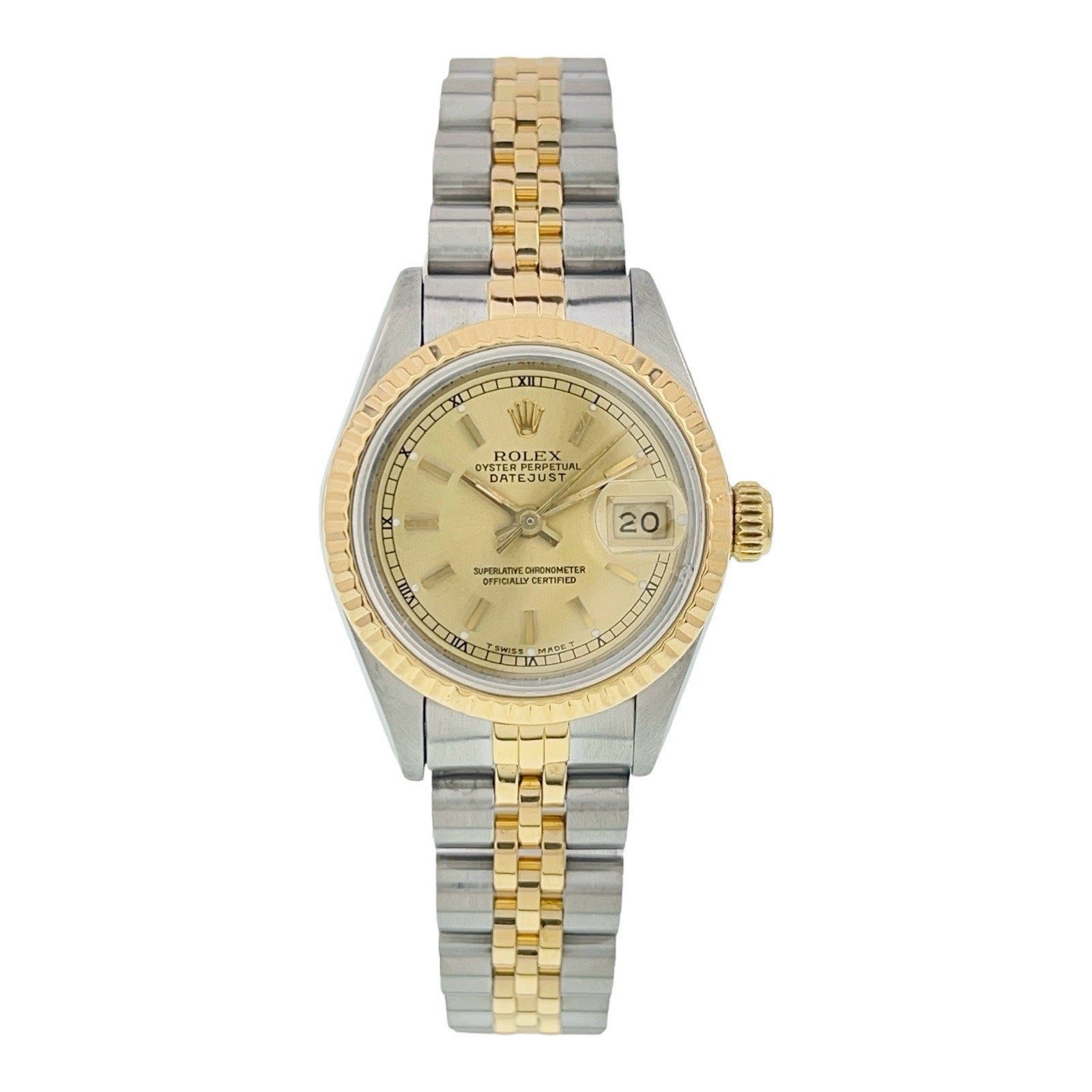 Rolex Lady-Datejust Gold/Steel Champagne Dial 26mm Automatic Womens Watch 69173