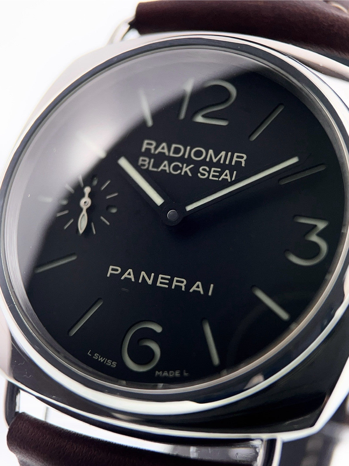 Panerai Radiomir Stainless Steel Black Dial 45mm Manual Wind Mens Watch PAM00183