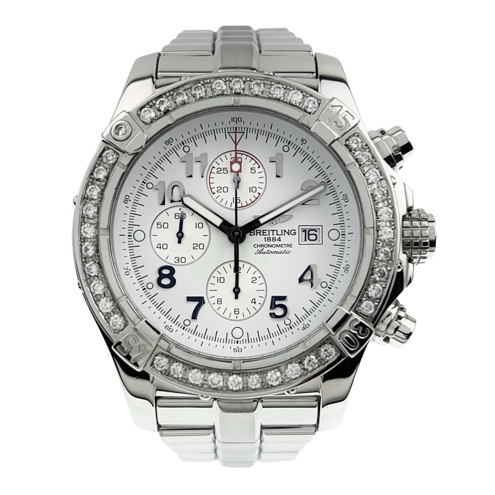 Breitling Super Avenger Stainless Steel White Dial 48mm Automatic Men’s A13370