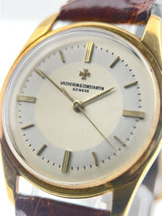 Vacheron Constantin 18k Gold 34mm Manual Wild Silver Dial Men's Watch 6509