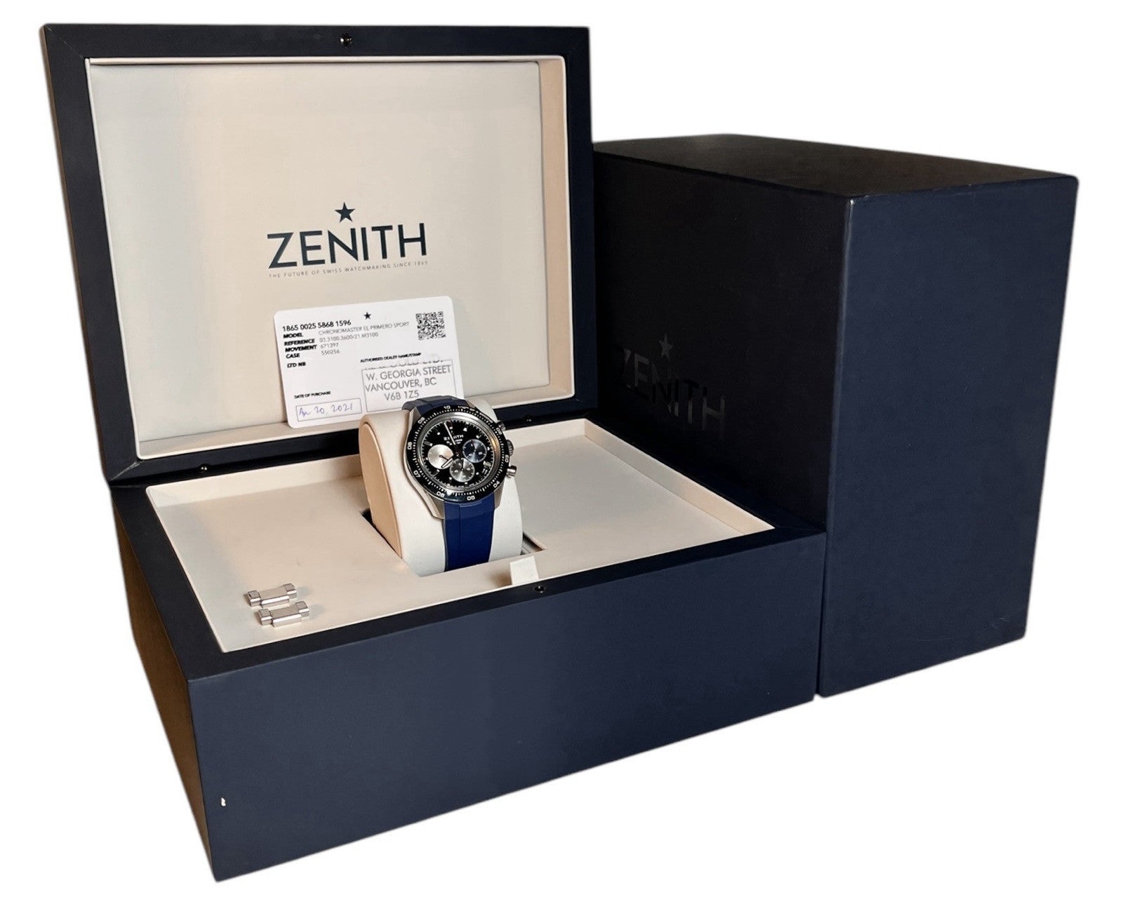 Zenith Chronomaster Stainless Steel Black Dial 41mm Auto Mens Watch 03.3100.3600