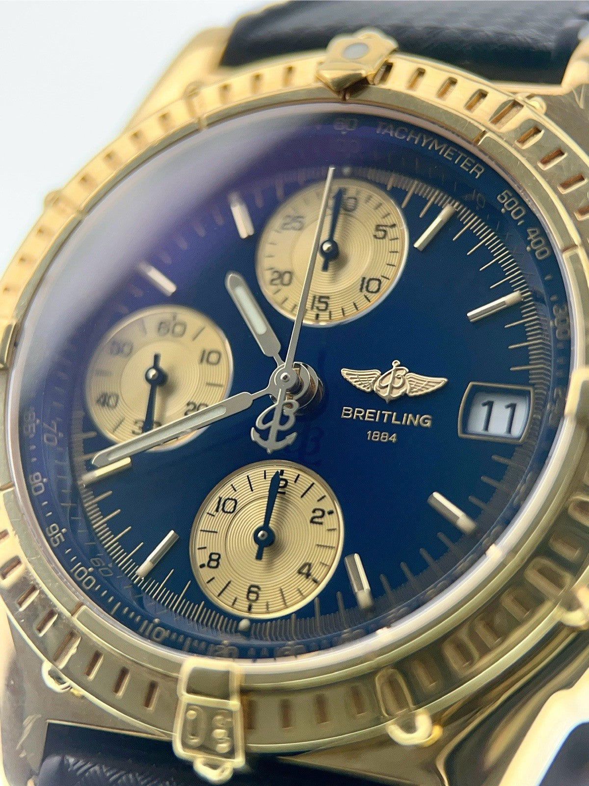 Breitling Chronomat 18k Gold Blue Dial 40mm Automatic Men’s Watch K13050.1