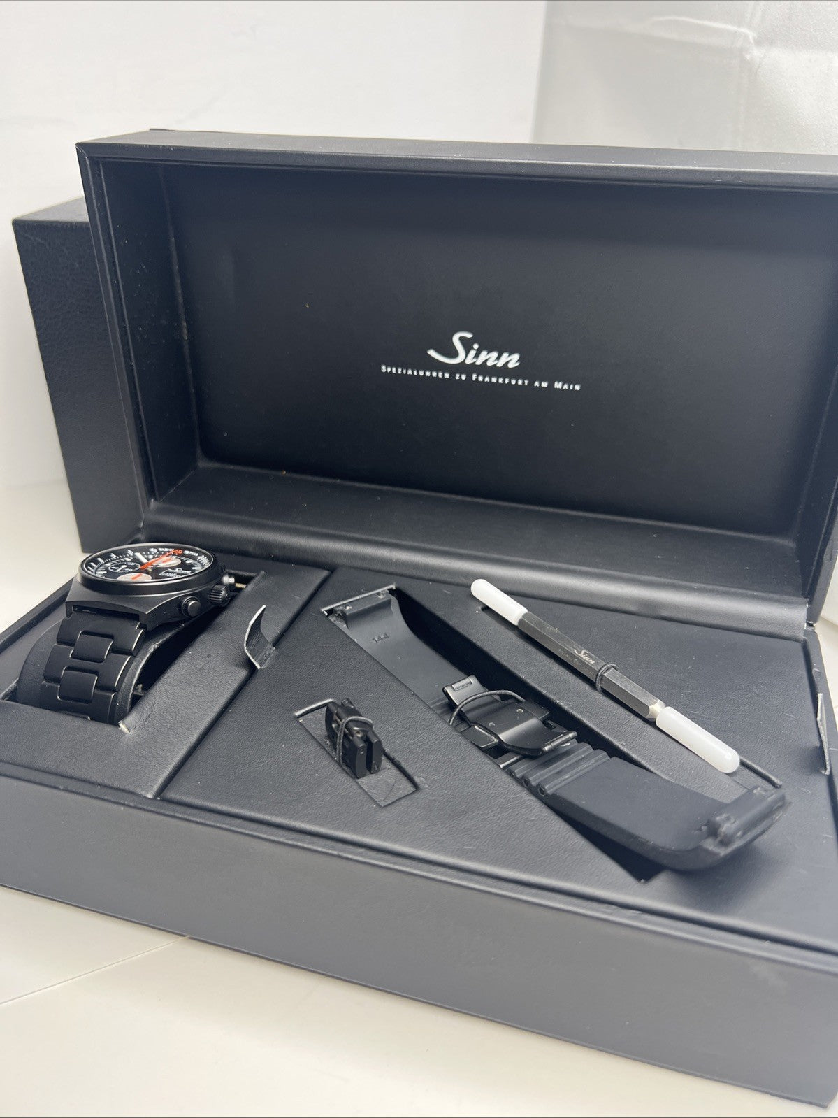 Sinn MODEL 144 Black PVD  60th Anniversary Day Date Chronograph w/ Box & Papers