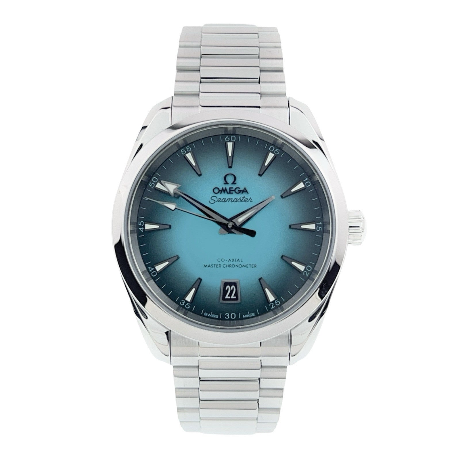 NEW 2025 Omega Seamaster Steel Turquoise Dial 38mm Watch  220.10.38.20.03.005