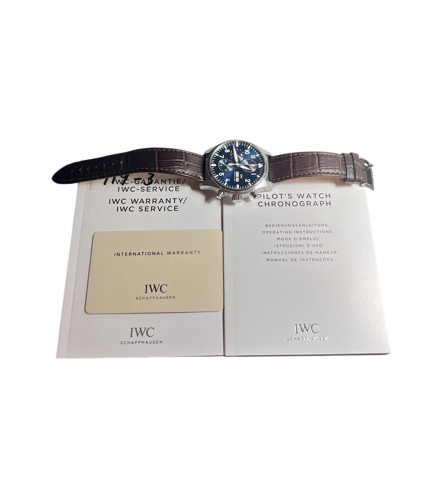 IWC Pilot Chronograph Stainless Steel Blue Dial 43mm Automatic Men’s IW377714