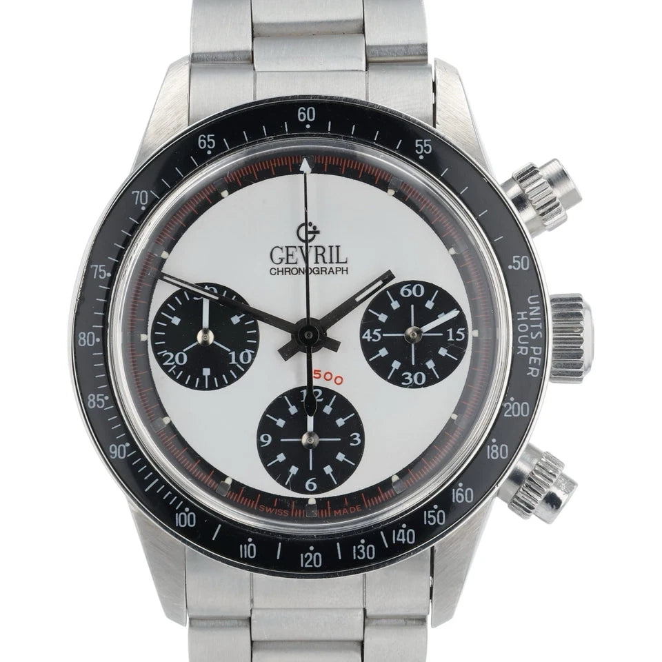 Gevril Tribeca Paul Newman Stainless Steel White Dial 37mm Automatic A508ANAA