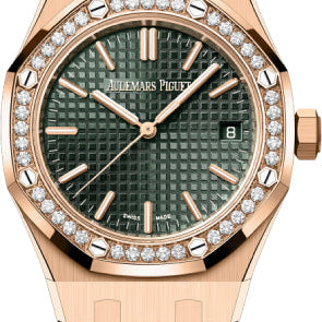 Audemars Piguet Royal Oak 37mm Selfwinding "50th Anniversary" Rose Gold Khaki Green Dial Diamond Bezel 15551OR.ZZ.1356OR.03
