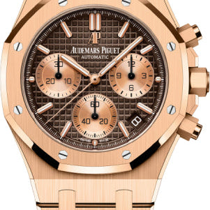 Audemars Piguet Royal Oak 41mm Selfwinding Chronograph Rose Gold Brown Dial Bracelet - 26239OR.OO.1220OR.02