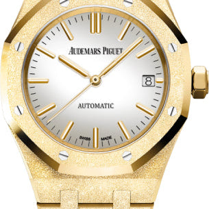 Audemars Piguet Royal Oak Frosted Gold 37mm Carolina Bucci Silver Dial - 15454BA.GG.1259BA.02