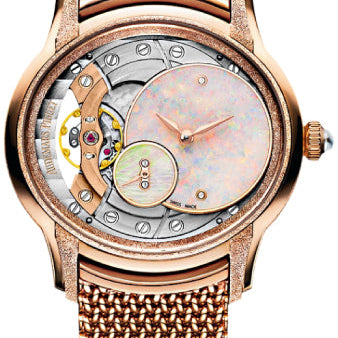 Audemars Piguet Millenary Frosted Gold Opal Dial Rose Gold White Opal Dial & Fixed Bezel Rose Gold Bracelet - 77244OR.GG.1272OR.01