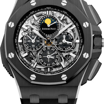 Audemars Piguet Royal Oak Offshore 44mm Grande Complication Black Ceramic Sapphire Dial Rubber Strap - 26582CE.OO.A002CA.01